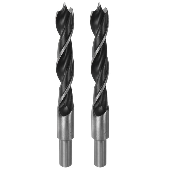 2packs Brad Point Drill Bits 18mm Dia #45 Steel Round Shank Wood Drilling Bit