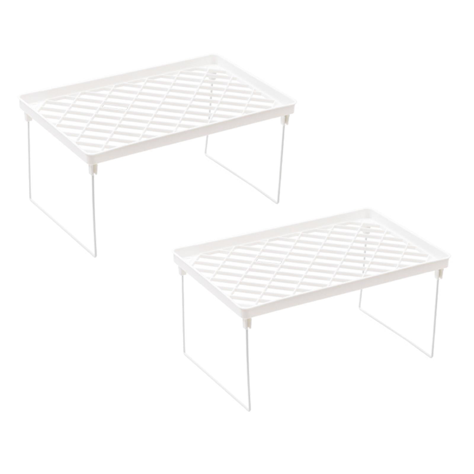 2packs Expandable Stacking Cabinet Shelf Dish Pan Rack S/M/L Sizes ...