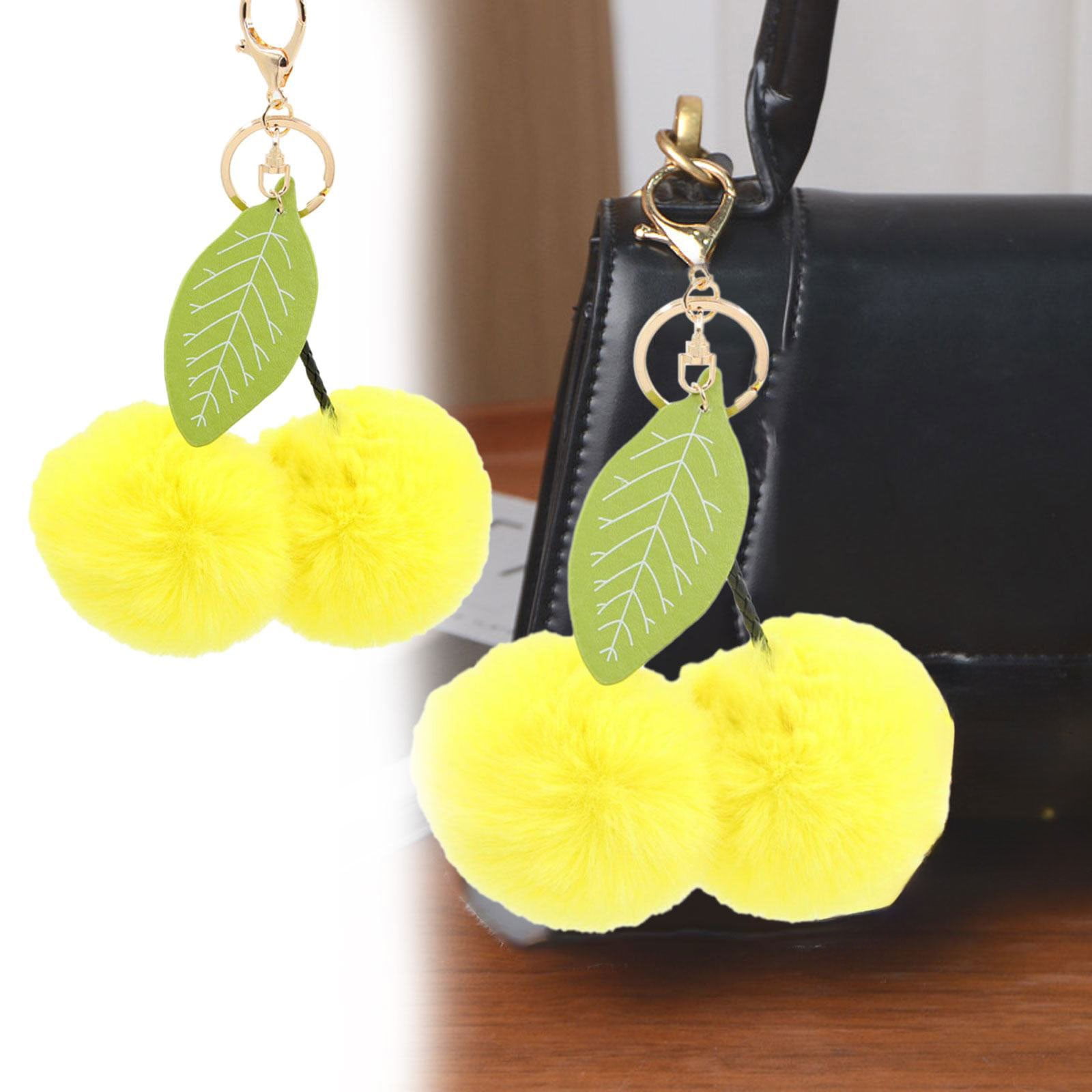 2packs Keychains,Cute Cherry Keychain Cute Cherry Leaf Bag Pendant