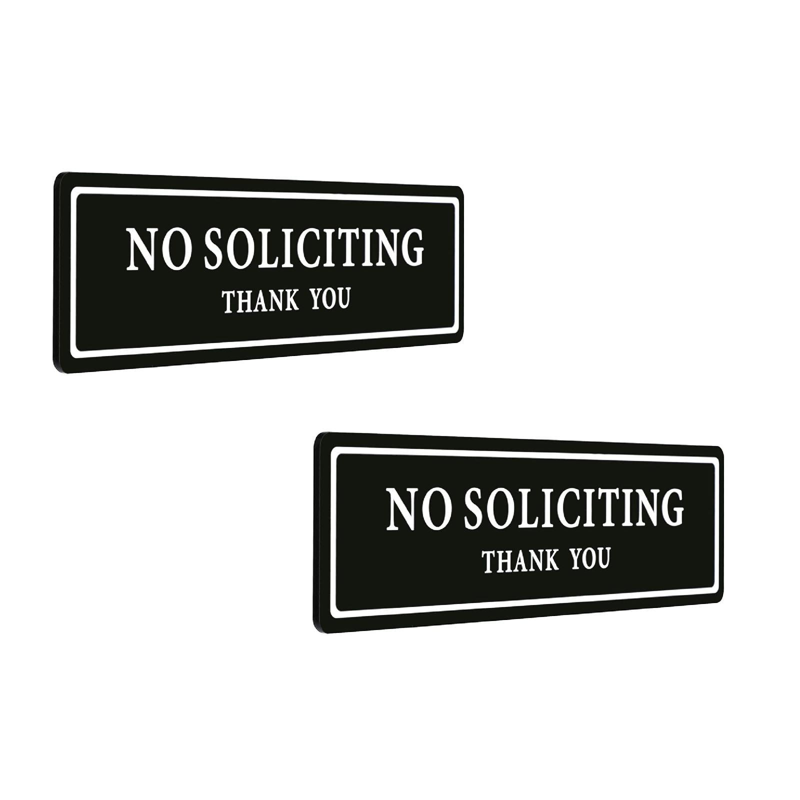 Business Stickers Sign 3''X7'' Door Window Sticker Indoor Outdoor... No Soliciting - Foto 2