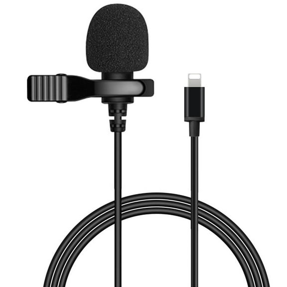 2packs Professional lavalier Microphone for IP, Condenser Microphone for Phone Recording and Video Recording, lavalier Microphone for YouTube, interviews, Meetings, and iP/iPd