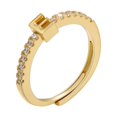 2packs Rings,Initials Letter Ring Adjustable Opening Women Classic