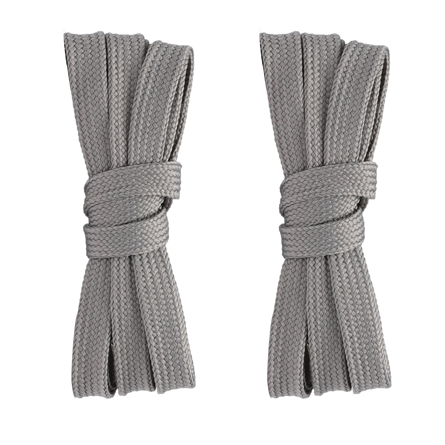 String Gray 2pair Double Layers Flat Shoe Laces Strings Dark Gray for Sneakers 36 ...