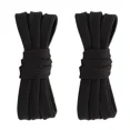 thumbnail image 1 of 2pair Double Layers Flat Shoelaces Black for Sneakers Boots 45 54 60 63 72 Inch, 1 of 7