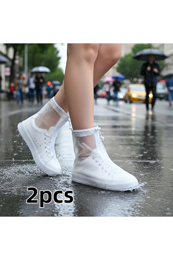 2pair M size Tackle Slippery Surfaces | Waterproof Anti-Slip Rain Boots with Grippy Sole | Work, Hiking & Outdoor