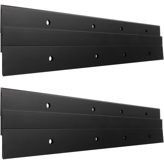 2pairs 11.8-Inch French Cleat Picture Hangers Aluminum Alloy Z Type Clips Wall Mounting Picture Frame Brackets for Panels Whiteboards Shelves Artworks Photos (Black)