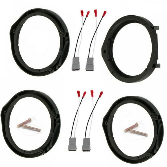 2pairs ABS For Accord Civic 6.5" Speaker Adapter Plates & Speaker Harness
