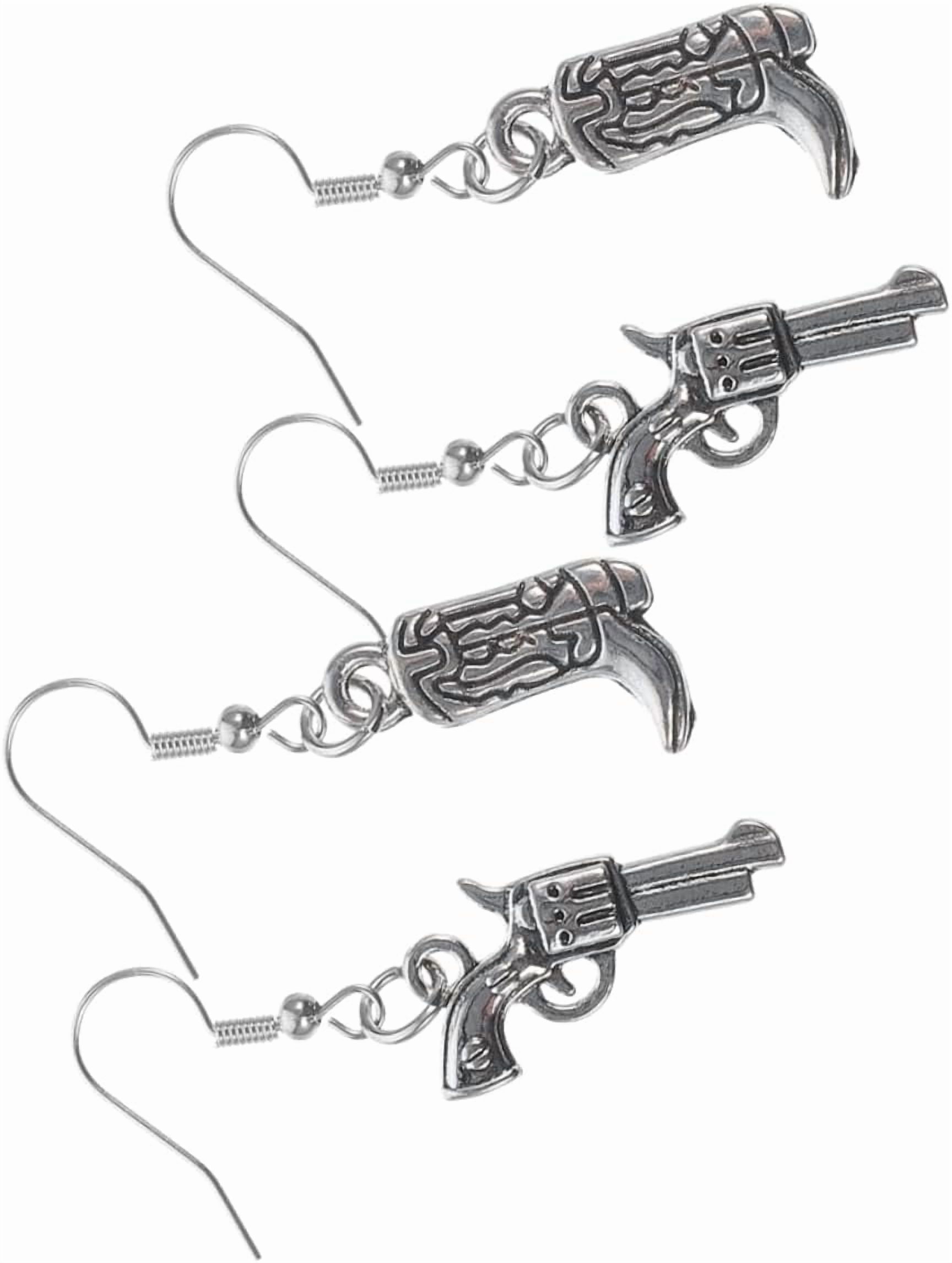 2 Pairs Western Cowgirl Earrings - Leather Tassel Dangle Earrings, Bohemian Style With Stainless Steel Hooks