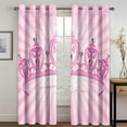 2panels Pink King CrownCurtains Blinds Window Treatment for Kids