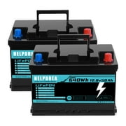 2pc 12v 50ah LiFePO4 Battery Built-in 50A BMS 12v Lithium Battery for Home Energy Storage Boat Marine Camping