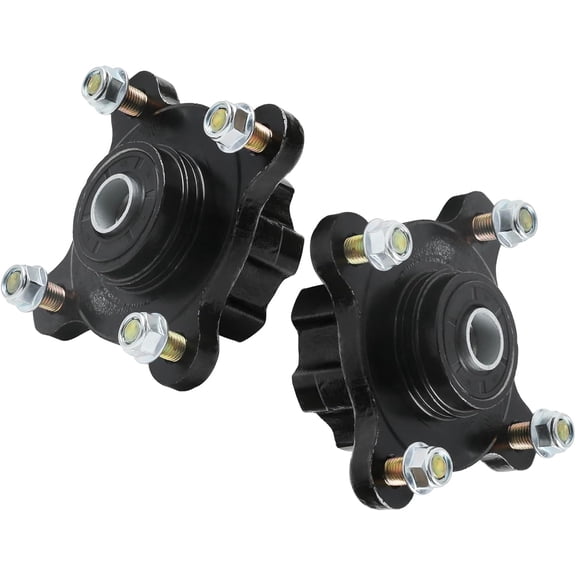 2pc 17mm Bearings 4 Stud Wheel Rim Hub Rear Axle 4 Lugs 4x 110mm Hub for 110cc 125cc 150cc 200cc ATV Quad Bike Buggy Go Kart Golf Cart