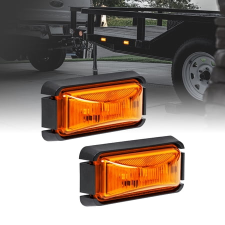 Online LED Store 2.5" Amber LED Marker Lights DOT 12V Compliant Fits Trailers 2 Pack