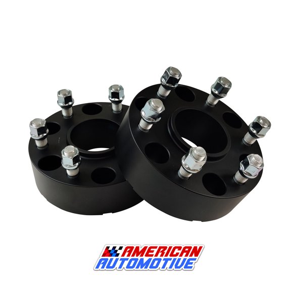 2pc 2" Hub Centric Wheel Spacers Compatible Silverado 1500, Sierra 1500, Avalanche, Tahoe, Yukon, Suburban 1500 and more 2WD 4WD 6x5.5" (50mm 6 x 139.7) with M14x1.5 Studs 78.1mm Center Bore w/Lip