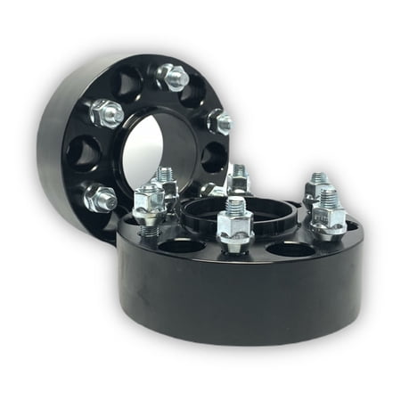 2pc 2" Hubcentric Black Wheel Spacers w/Lip 6x5 6x127 Fits Envoy Trailblazer SSR