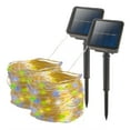 thumbnail image 1 of 2pc 200 RGB LED Solar Copper Wire String Led Strip Fairy Garland Outdoor Solar Powered Waterproof Garden Decorative Light - RGB Light, 1 of 5