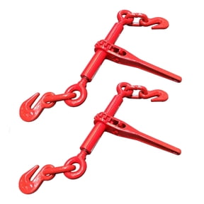 2pc 2600 LB. 1/4" or 5/16" Ratchet Load Binder Chain Equipment Tie Down Rigging