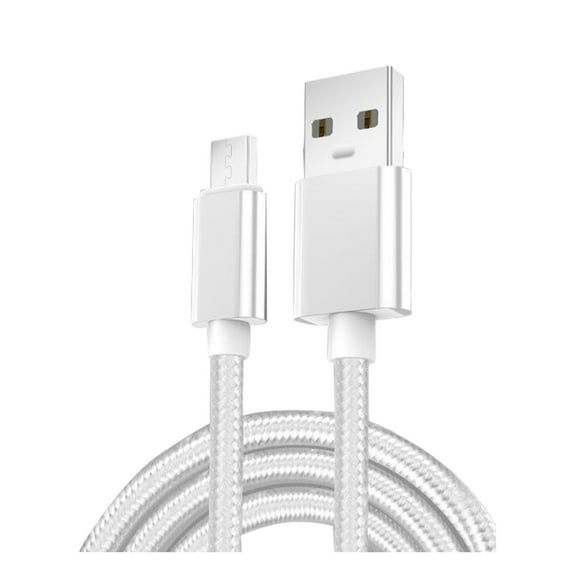 2pc 2M Android Data Cable, Fast Charging & Sync USB 2.0 Cable for Mobile Phones, Durable Nylon-braided, Wide Compatibility