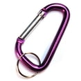 thumbnail image 1 of 2pc 3" Aluminum Carabiner D-Ring Keychain Locking Spring Belt Clip Snap Hook PP, 1 of 1