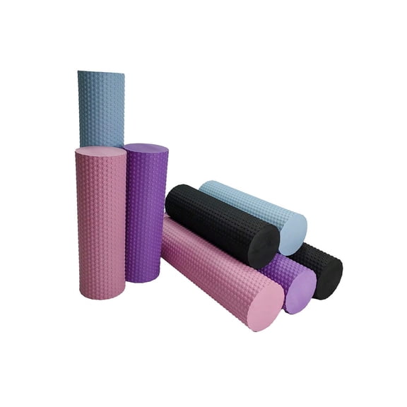 2pc 30*10cm Black Foam Roller Muscle Relaxation Massager Pilates Yoga Equipment Solid Color Yoga Column Fitness Massage Roller Suitable For Muscle Relaxation W