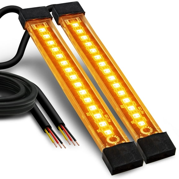 2pc 5" Amber LED Motorcycle Running & Turn Signal Tail Light Strip Kit for Bikes