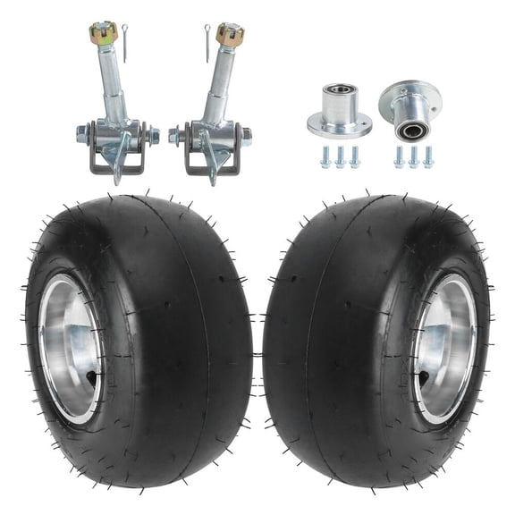 2pc 5" inch Go Kart Wheels Hub 10X4.50-5 Tires Rims 3 Stud Hub for Racing CartGo Kart ATV UTVOnly For Off-Road