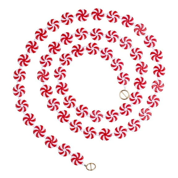 2pc Acrylic Peppermint Candy Beaded Garlands - for Christmas Decor - Factory Direct Craft