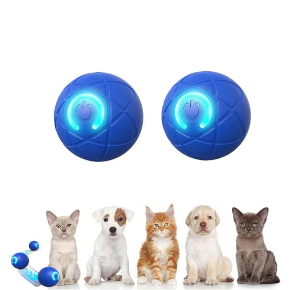 2pc Activity Rolling Ball Dog Toy, USB Rechargeable Motion Activated Automatic Moving Dog Ball Toy, Durable Pet Ball, Interactive Dog Toy,Suitable for Small Medium Large Dogs, Fun LED Lights