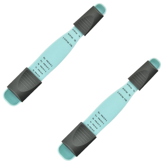 2pc-Adjustable Double End Measuring Cup Metric Kitchen Metering Tool for Baking Cooking Coffee Sugar Salt Milk Dry Liquid Ingredients