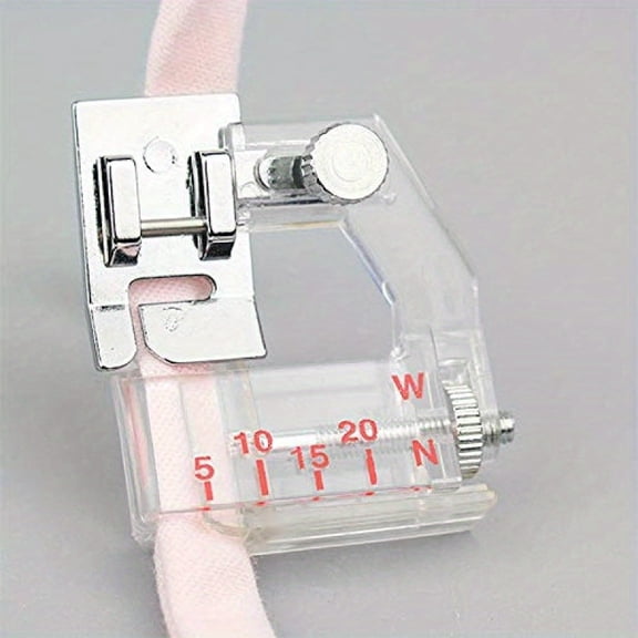 2pc Adjustable Tap Bias Binder Presser Foot For All Low Shank Snap-On Singer, Brother, Babylock, Euro-Pro, Janome, Kenmore, White, Juki, New Home, Simplicity, Elna, Etc Sewing Machines