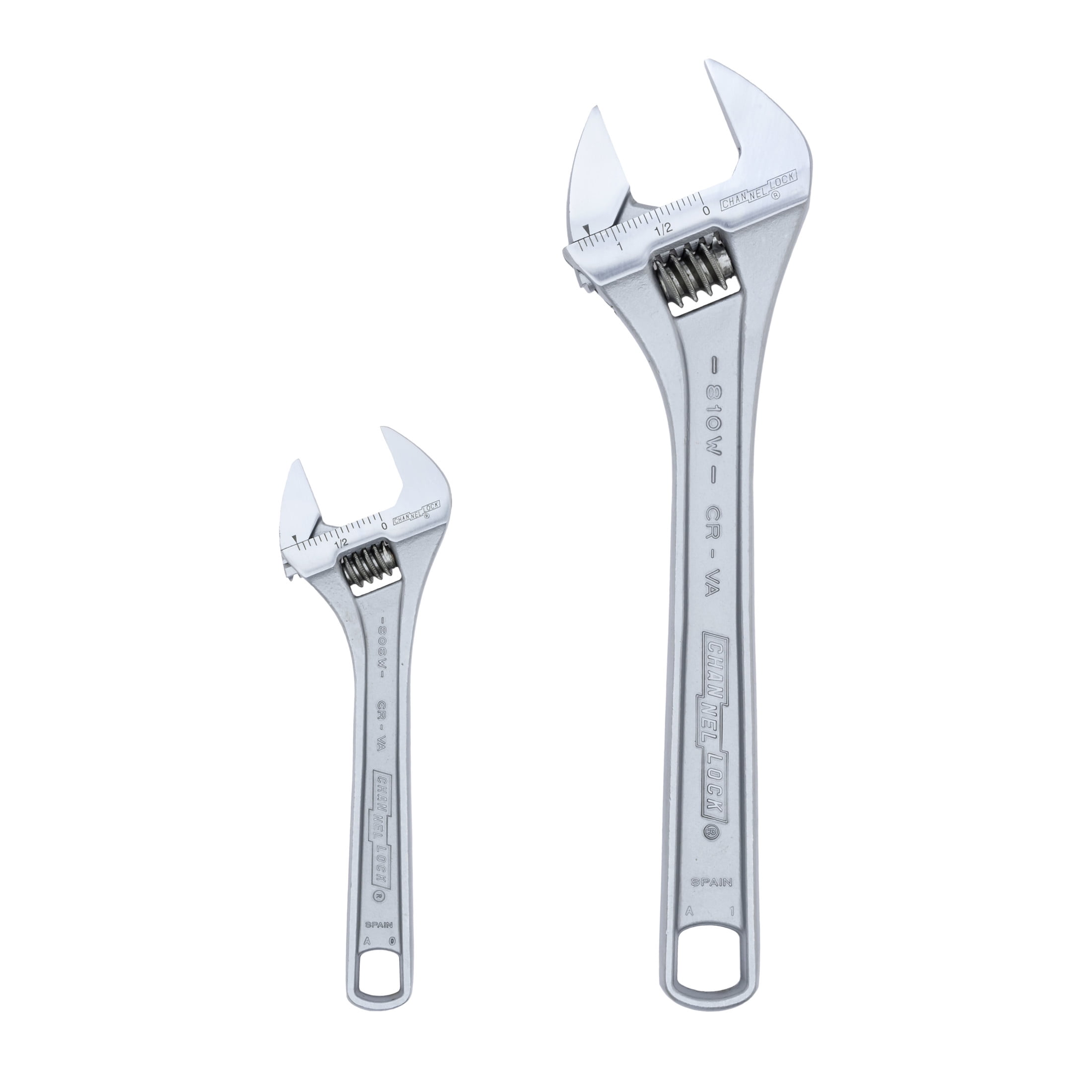 CHANNELLOCK Adjustable Wide Jaw Wrench Set, Includes 6 and 10-inch Wrench, 2-tool set (WS-2)