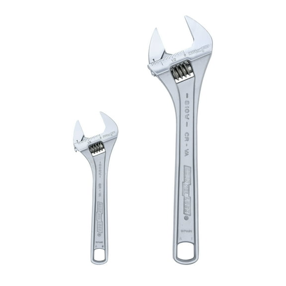 CHANNELLOCK Adjustable Wide Jaw Wrench Set, Includes 6 and 10-inch Wrench, 2-tool set (WS-2)