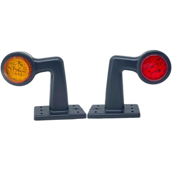 2pc Amber/Red 32-LED Short Surface Mount Pedestal Fender Side Marker Lights