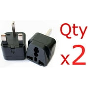 2pc American To UK British Travel Charger Adapter Plug Type G Outlet Converter