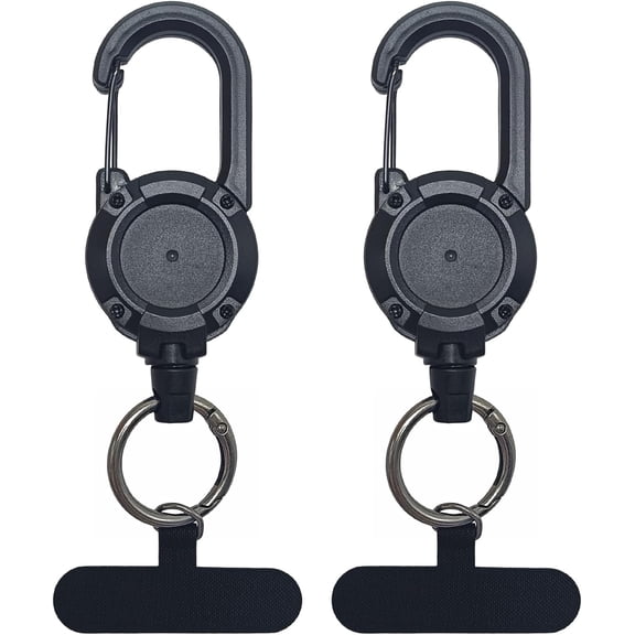 2pc Anti-Drop Phone Tether, Retractable Steel Line Anti-Theft Cellphone Lanyard for Outdoor Hiking, Traveling, Work