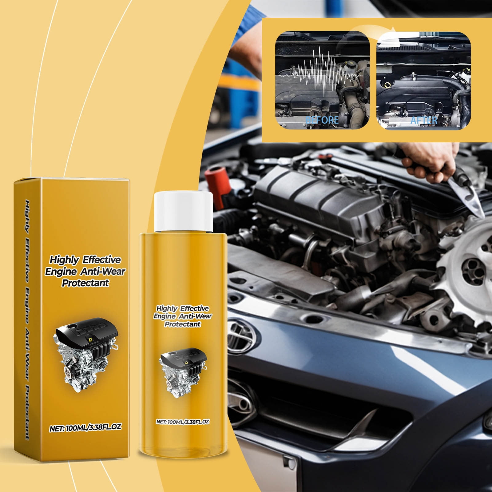 2pc Anti-Wear Engine Treatment Oil Additive Highly Effective Engine ...