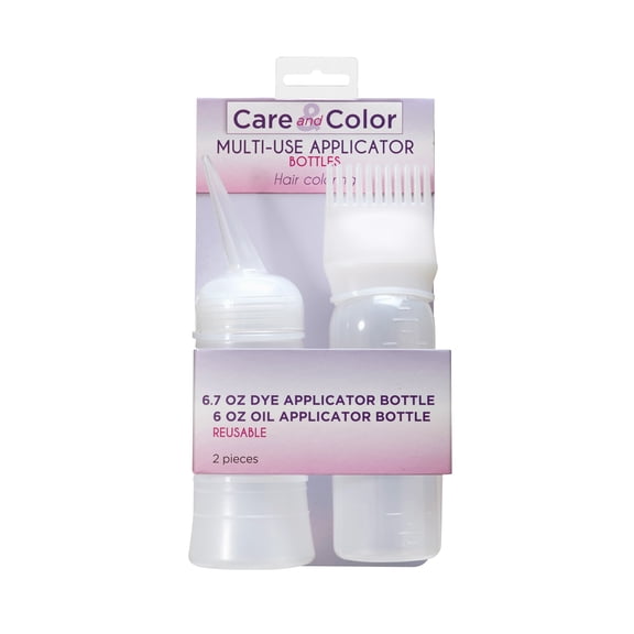 Care & Color Applicator Bottles, Precision Hair Dye & Oil Application 8oz, 6oz