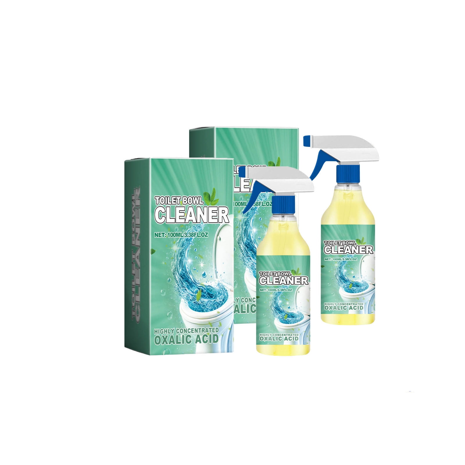 2pc Bathroom Cleaner, Shower Tub and Toilet seat Power Cleaner No Scrub ...