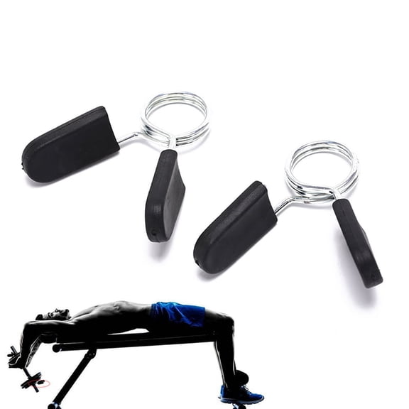 2pc Black 25mm Spring Clamp Clips For Weight Dumbbells Gym Fitness Equipment