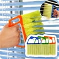 thumbnail image 1 of 2pc Blind Cleaner Tool Mini Venetian Blind Duster Brush, 7-Slat Design 200% Efficiency, Detachable Washable Cotton Bristles ABS Handle, Hanging Storage, 1 of 9