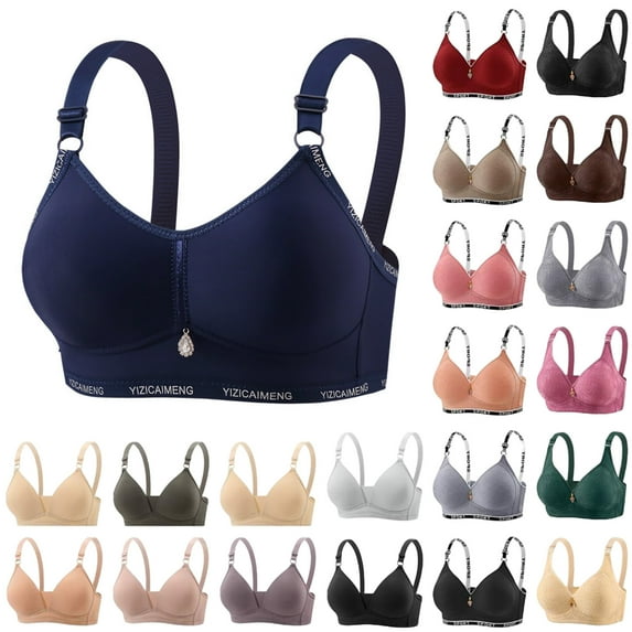 Woman Wireless Bra Thin And Comfortable Fixed Cup Bra Without Rims Gathers Breathable Underwear Daily Bra