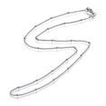 thumbnail image 1 of 2pc Brass Satellite Chains Necklaces Platinum 17 inch, 1 of 3
