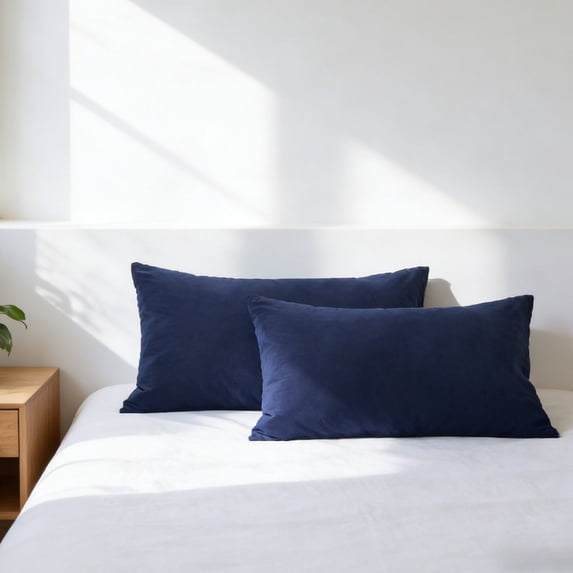 2pc Brushed Microfiber Pillowcases,Soft Bed Pillow Covers,Standard Pillow Set,Non-Slip Pillowcases,Moisture Wicking Pillowcases,Wrinkle Resistant Pillow Set,Hair Friendly Pillowcase
