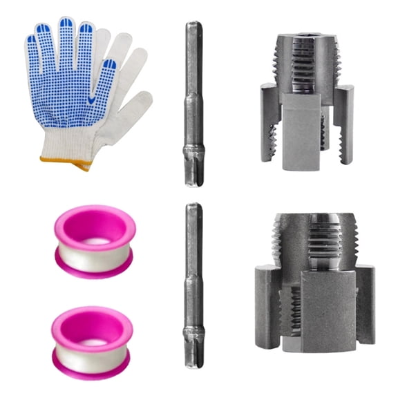 2pc Carbon Steel Threading Tool Kit for Water Pipes Installation Maintenance Work