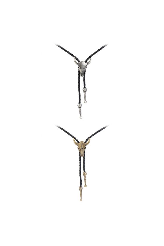 2pc Charm Bolo Bola Tie Western Cowboy Rodeo Necktie Tie