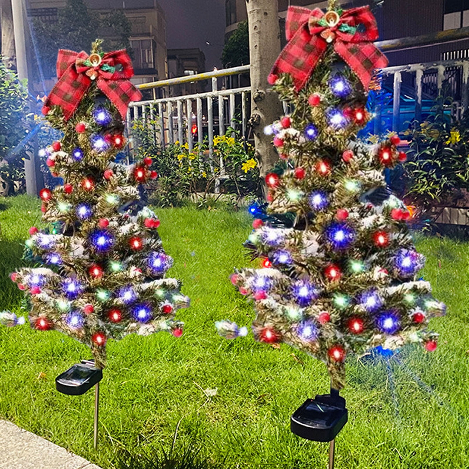 2pc Christmas Solar Lights Christmas Decorations Outdoor LED Outdoor