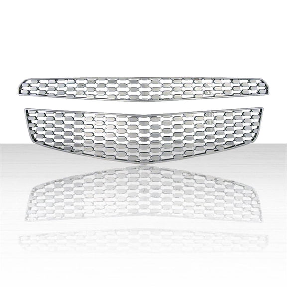 2pc Chrome ABS Grille Insert for 2010-2011 Chevy Equinox LS, LT, LTZ