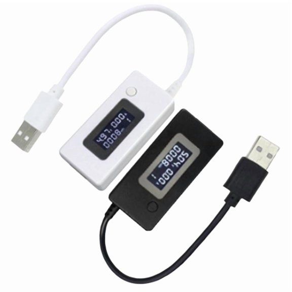 2-Pack USB Voltmeter Ammeter with LCD Display for Real-Time Voltage and Current Readings, DIY Power Testing