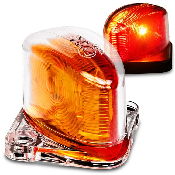 2pc DOT Mini Amber/Red LED Clearance Marker Fender Light Set for Trailer Hauler