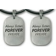 thumbnail image 1 of 2pc Double Set - Always Sisters - Forever Friends Necklaces - Pewter Pendants, 1 of 1