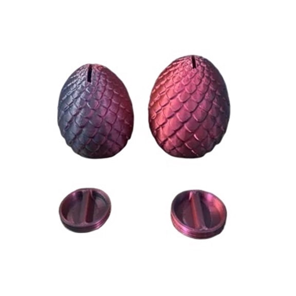 2pc Dragon Egg Piggy Bank - Tabletop Decoration Figurine 3D Printed